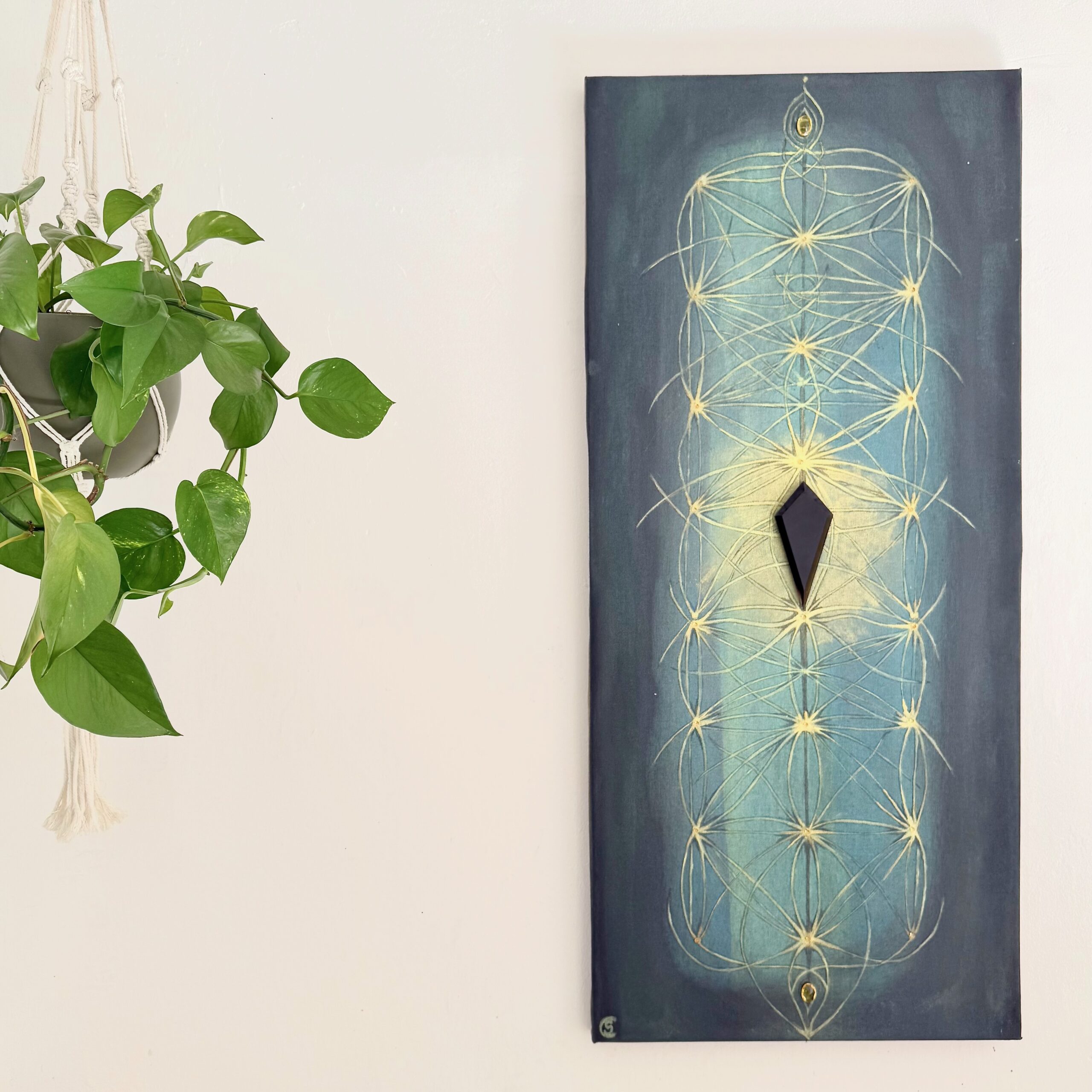 Arte cristalino El anclaje del cuerpo dorado solar